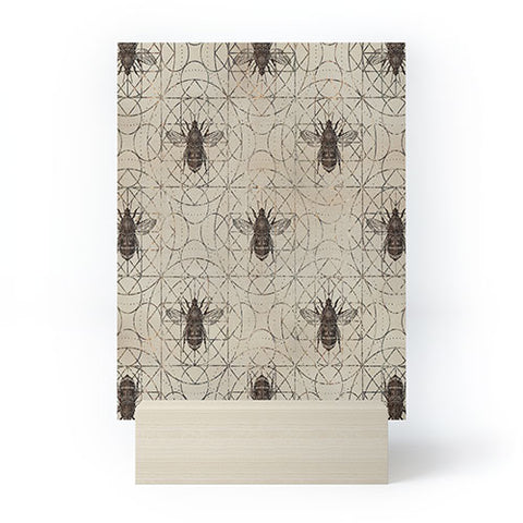 Creativemotions Bumble Bee on sacred geometry Mini Art Print