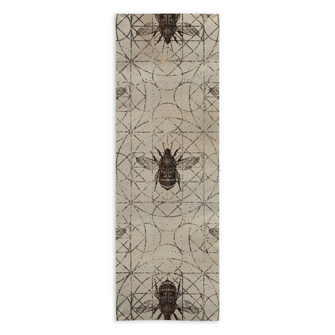 Creativemotions Bumble Bee on sacred geometry Yoga Towel