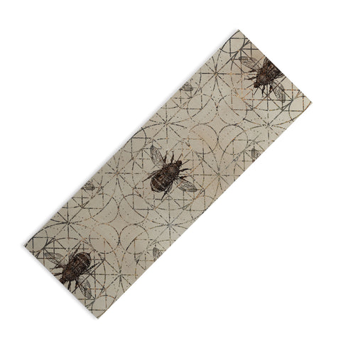 Creativemotions Bumble Bee on sacred geometry Yoga Mat