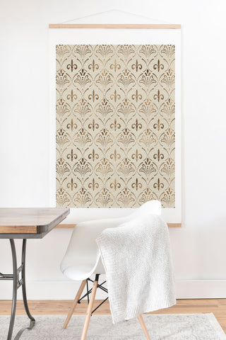 Creativemotions Elegant Fleurdelis pattern Art Print And Hanger