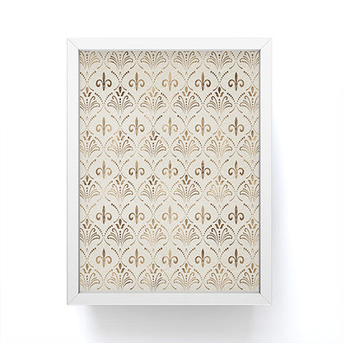 Creativemotions Elegant Fleurdelis pattern Framed Mini Art Print