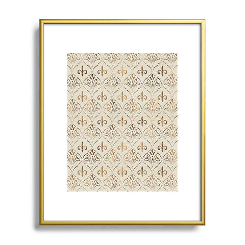 Creativemotions Elegant Fleurdelis pattern Metal Framed Art Print
