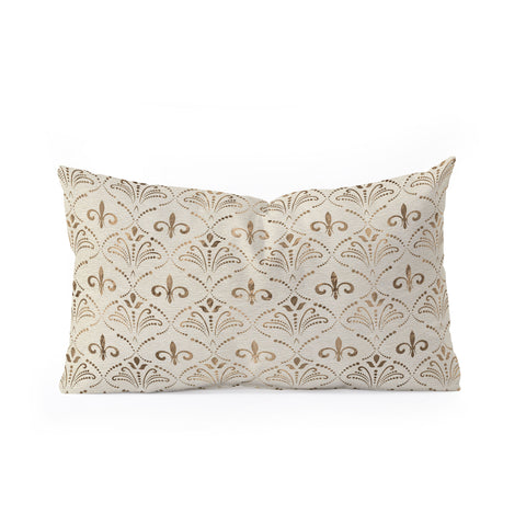 Creativemotions Elegant Fleurdelis pattern Oblong Throw Pillow