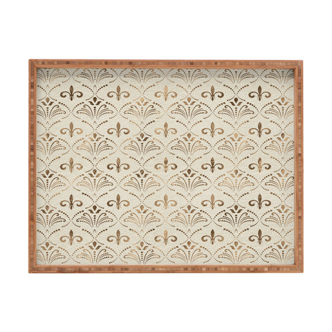 Creativemotions Elegant Fleurdelis pattern Rectangular Tray