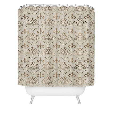 Creativemotions Elegant Fleurdelis pattern Shower Curtain