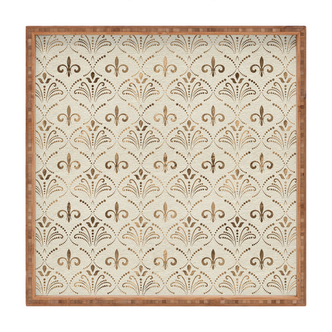 Creativemotions Elegant Fleurdelis pattern Square Tray