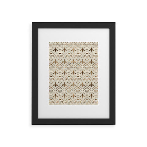 Creativemotions Elegant Fleurdelis pattern Framed Art Print