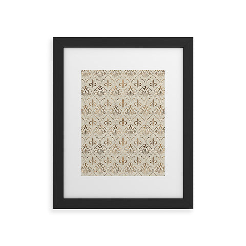 Creativemotions Elegant Fleurdelis pattern Framed Art Print