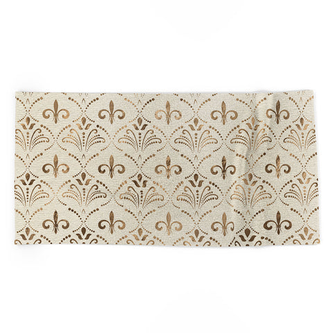 Creativemotions Elegant Fleurdelis pattern Beach Towel