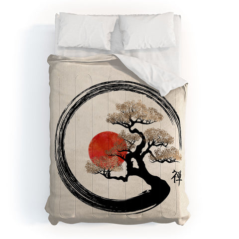 Creativemotions Enso Circle and Bonsai Tree Comforter