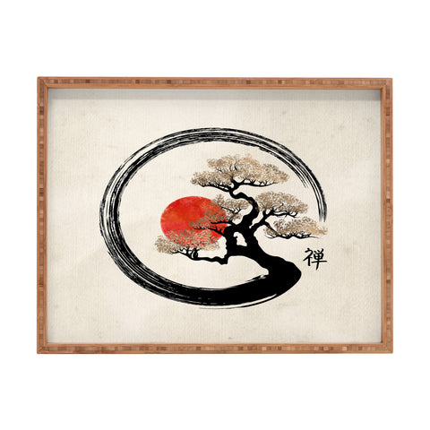 Creativemotions Enso Circle and Bonsai Tree Rectangular Tray