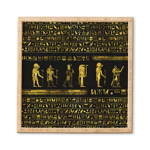 Creativemotions Golden Egyptian Gods and hiero Framed Wall Art