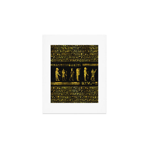 Creativemotions Golden Egyptian Gods and hiero Art Print