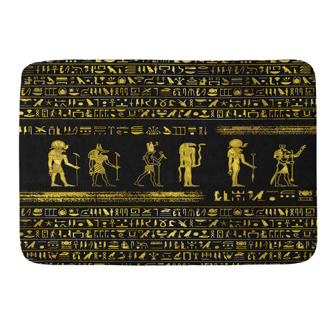 Creativemotions Golden Egyptian Gods and hiero Memory Foam Bath Mat