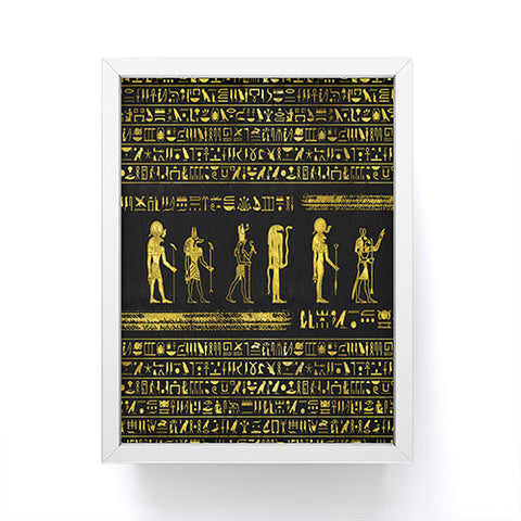 Creativemotions Golden Egyptian Gods and hiero Framed Mini Art Print