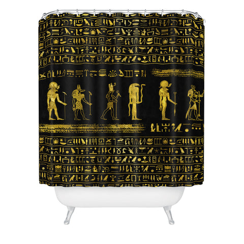 Creativemotions Golden Egyptian Gods and hiero Shower Curtain
