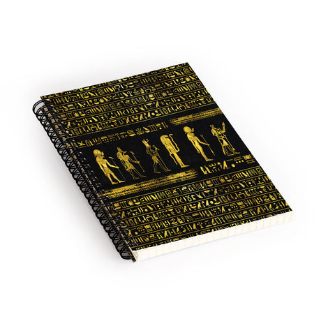 Creativemotions Golden Egyptian Gods and hiero Spiral Notebook