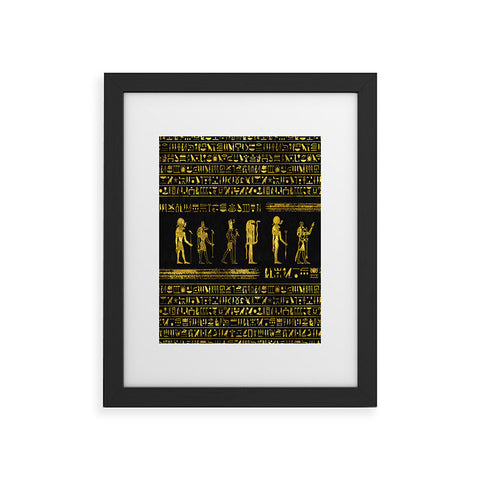 Creativemotions Golden Egyptian Gods and hiero Framed Art Print