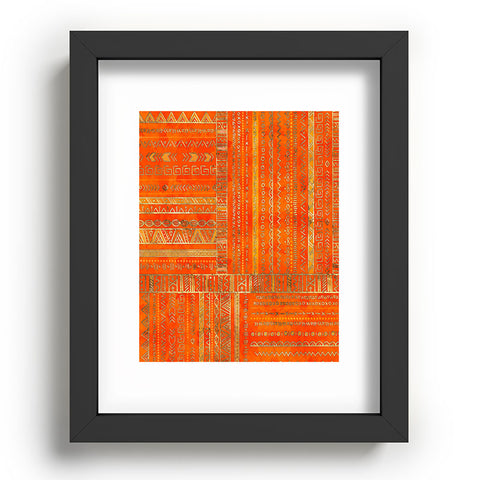 Creativemotions Tribal Ethnic pattern gold Recessed Framing Rectangle