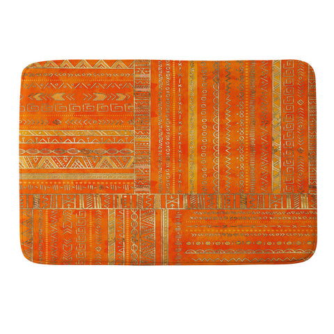 Creativemotions Tribal Ethnic pattern gold Memory Foam Bath Mat