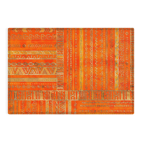 Creativemotions Tribal Ethnic pattern gold Outdoor Rug