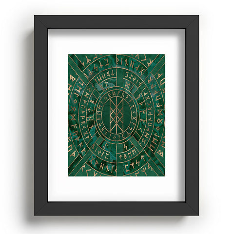 Creativemotions Web of Wyrd Malachite Leather Recessed Framing Rectangle