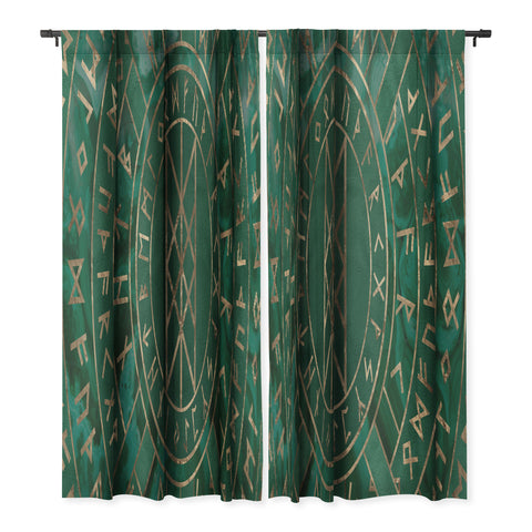 Creativemotions Web of Wyrd Malachite Leather Blackout Non Repeat