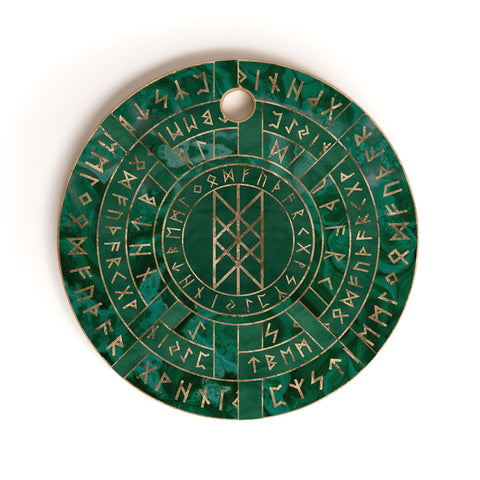 Creativemotions Web of Wyrd Malachite Leather Cutting Board Round