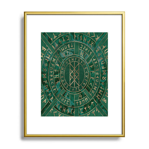 Creativemotions Web of Wyrd Malachite Leather Metal Framed Art Print