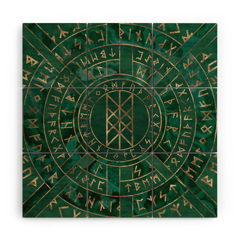 Creativemotions Web of Wyrd Malachite Leather Wood Wall Mural