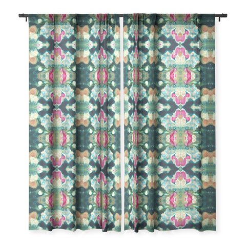 Crystal Schrader Botanical Jewels Sheer Window Curtain