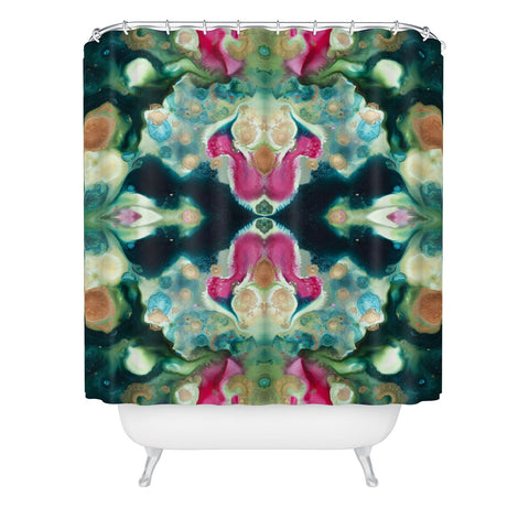 Crystal Schrader Botanical Jewels Shower Curtain