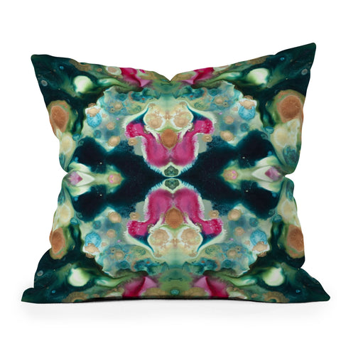 Crystal Schrader Botanical Jewels Throw Pillow