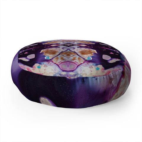 Crystal Schrader Carnaval Violet Floor Pillow Round