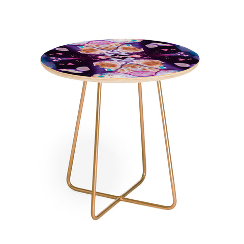 Crystal Schrader Carnaval Violet Round Side Table