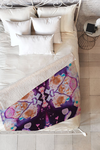 Crystal Schrader Carnaval Violet Fleece Throw Blanket