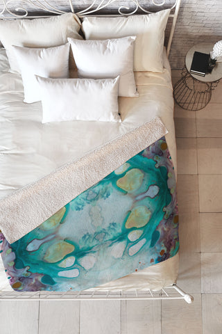 Crystal Schrader Cenote Fleece Throw Blanket