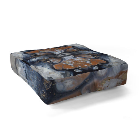 Crystal Schrader Copper and Steel Floor Pillow Square