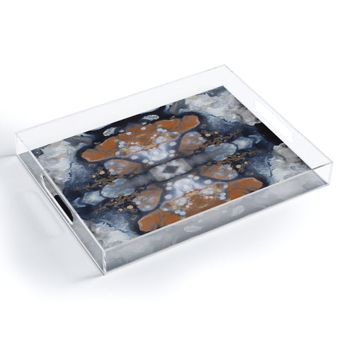 Crystal Schrader Copper and Steel Acrylic Tray
