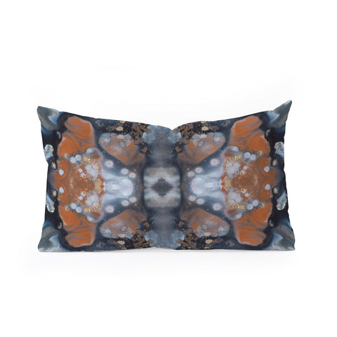 Crystal Schrader Copper and Steel Oblong Throw Pillow