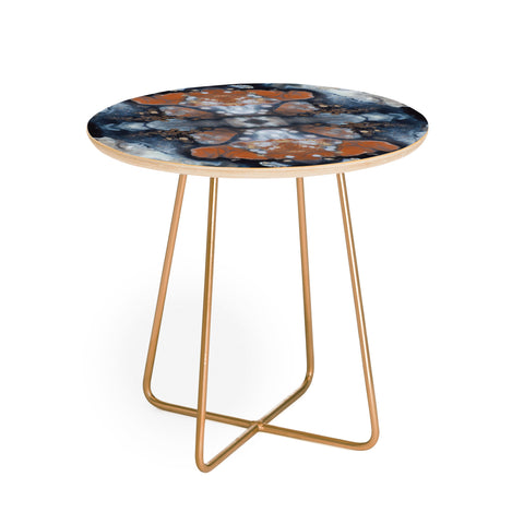 Crystal Schrader Copper and Steel Round Side Table