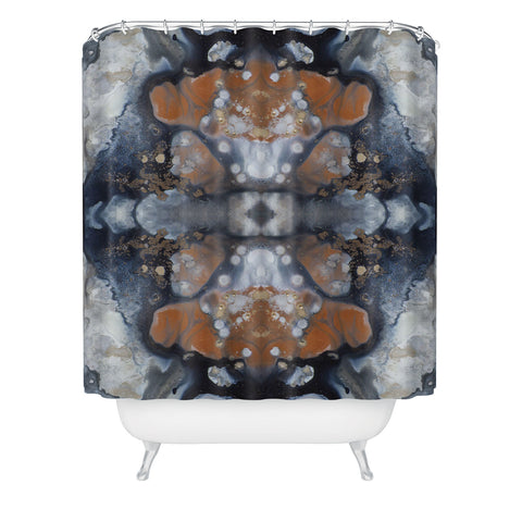 Crystal Schrader Copper and Steel Shower Curtain