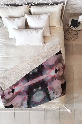 Crystal Schrader Deus Ex Machina Fleece Throw Blanket