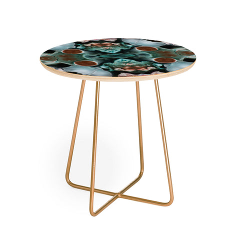 Crystal Schrader Emerald Wings Round Side Table