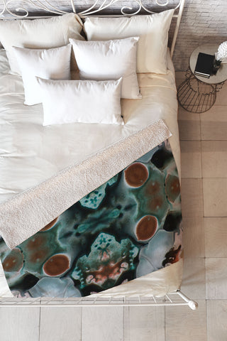 Crystal Schrader Emerald Wings Fleece Throw Blanket