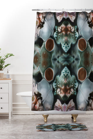 Crystal Schrader Emerald Wings Shower Curtain And Mat