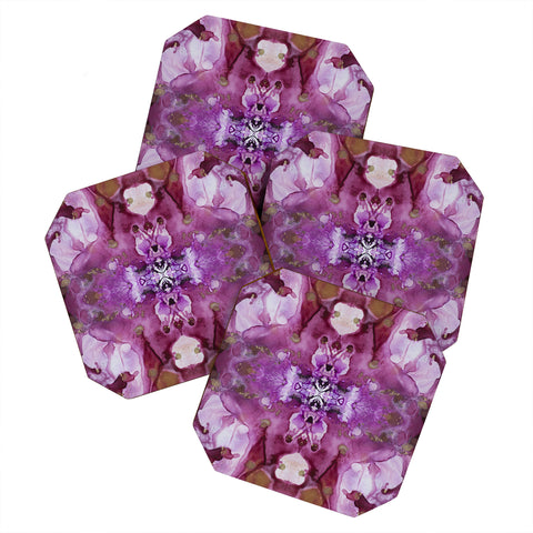 Crystal Schrader Infinity Orchid Coaster Set
