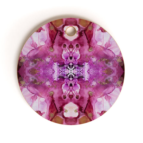 Crystal Schrader Infinity Orchid Cutting Board Round