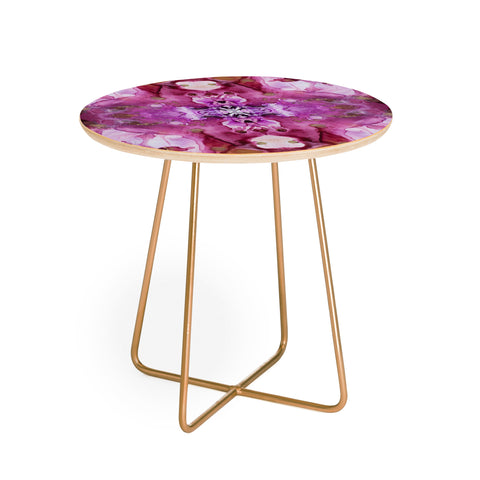 Crystal Schrader Infinity Orchid Round Side Table
