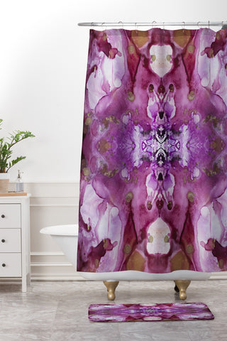 Crystal Schrader Infinity Orchid Shower Curtain And Mat